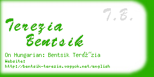 terezia bentsik business card